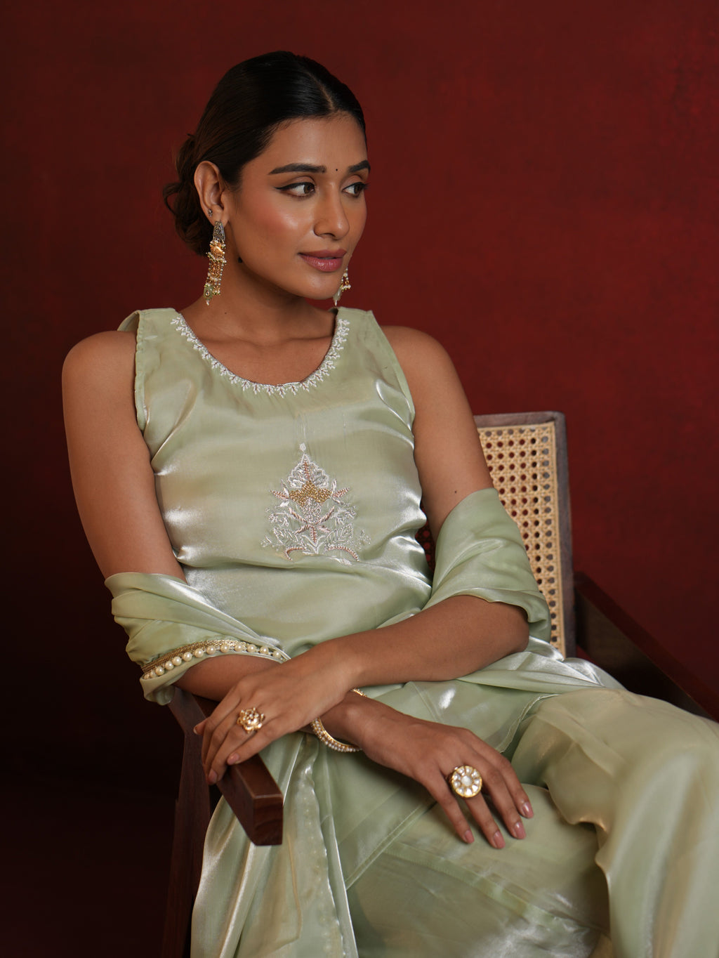 Aadhira suit Mint Green